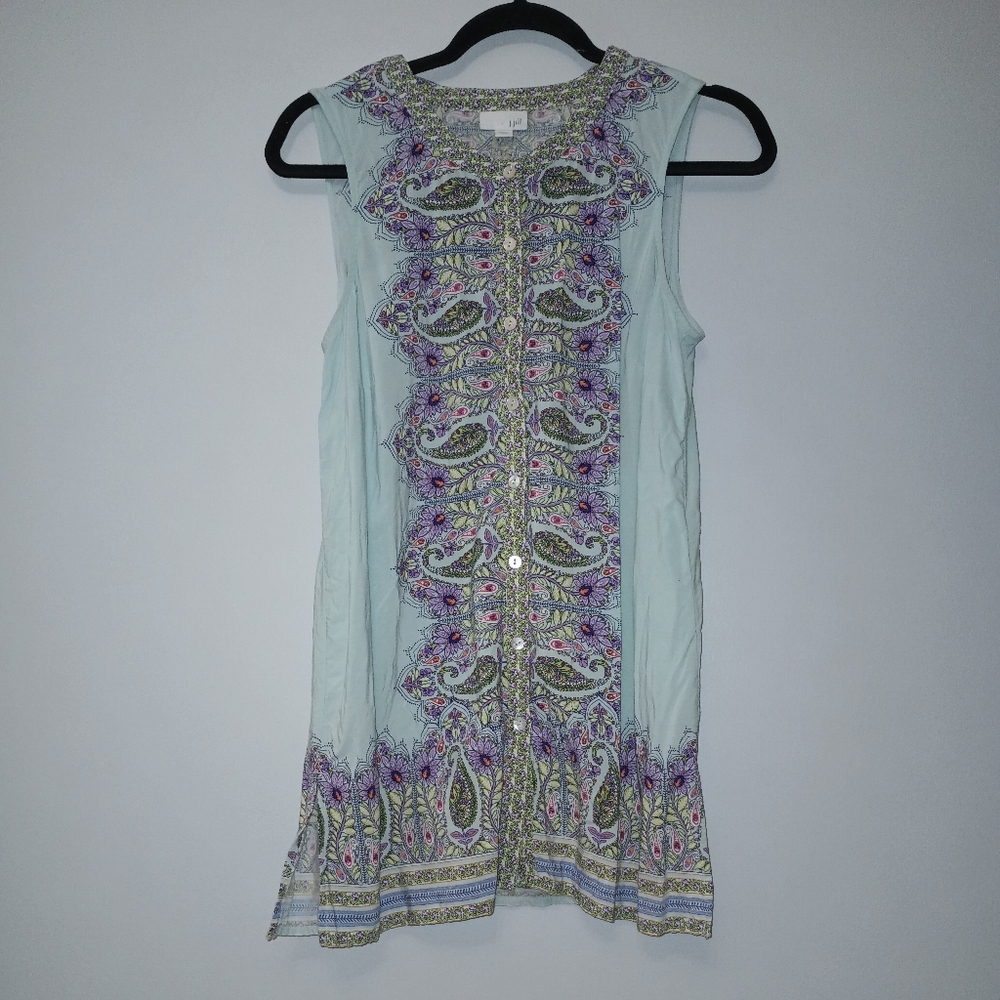 J.Jill Paisley Tunic Top M Petite